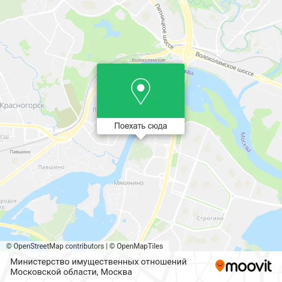 Карта Министерство имущественных отношений Московской области