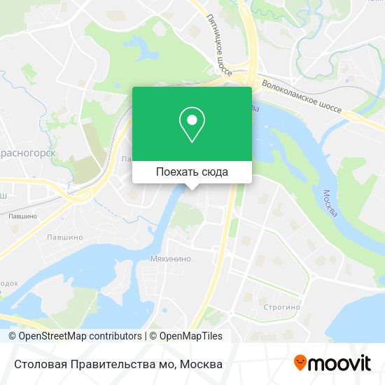 Карта Столовая Правительства мо