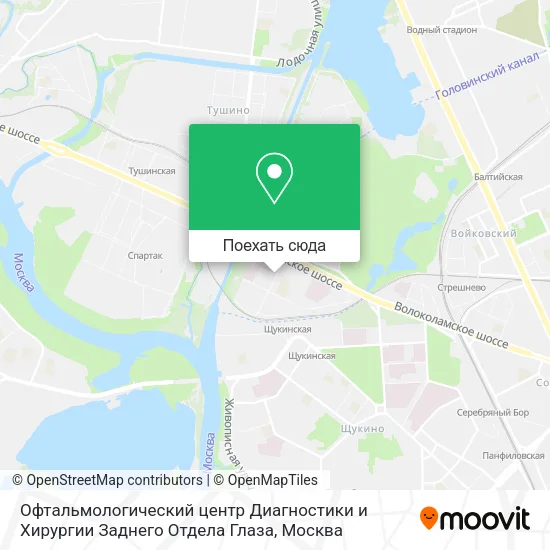 Карта Офтальмологический центр Диагностики и Хирургии Заднего Отдела Глаза
