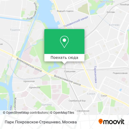 Карта Парк Покровское-Стрешнево