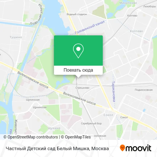 Карта Частный Детский сад Белый Мишка