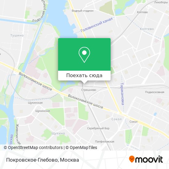 Карта Покровское-Глебово