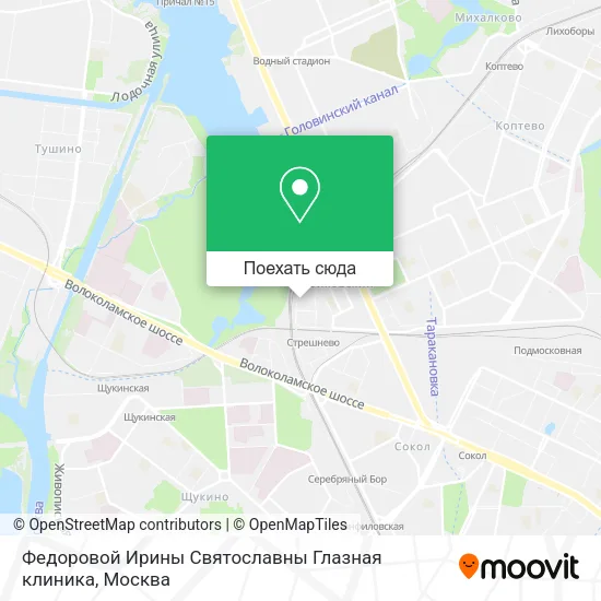 Карта Федоровой Ирины Святославны Глазная клиника