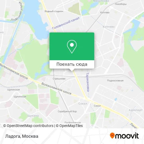 Карта Ладога