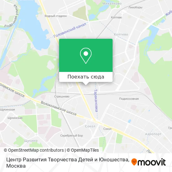 Карта Центр Развития Творчества Детей и Юношества