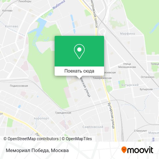 Карта Мемориал Победа