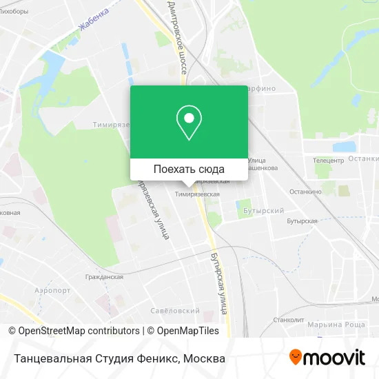 Карта Танцевальная Студия Феникс