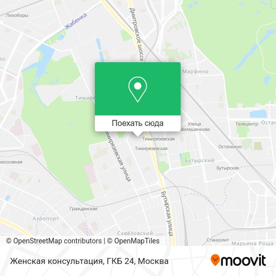 Карта Женская консультация, ГКБ 24