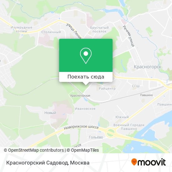 Карта Красногорский Садовод