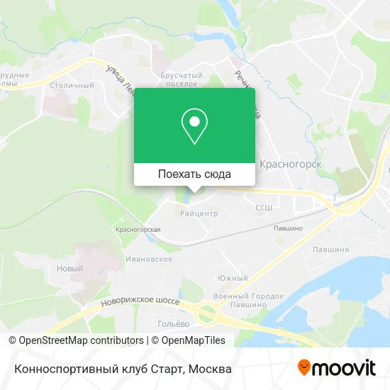 Карта Конноспортивный клуб Старт