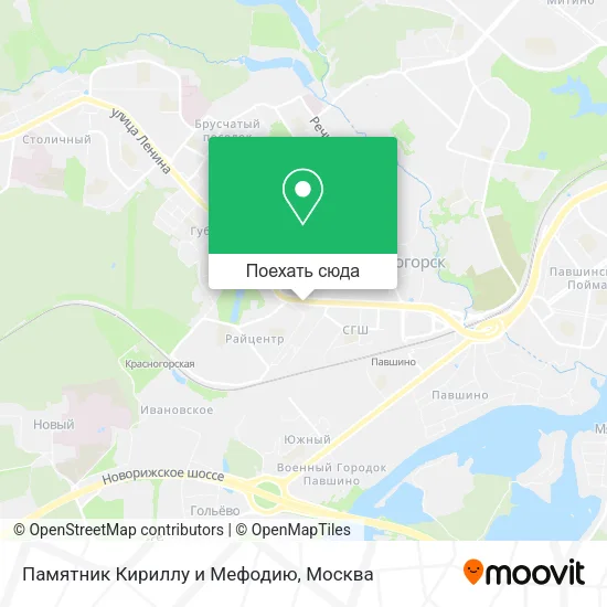 Карта Памятник Кириллу и Мефодию