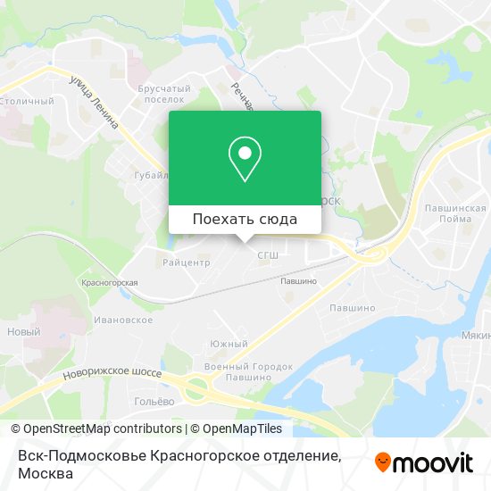 Карта Вск-Подмосковье Красногорское отделение