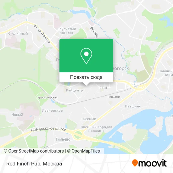 Карта Red Finch Pub