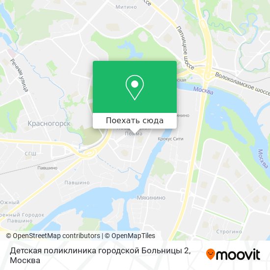 Карта Детская поликлиника городской Больницы 2