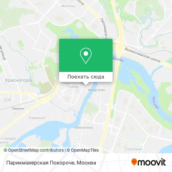 Карта Парикмахерская Покороче