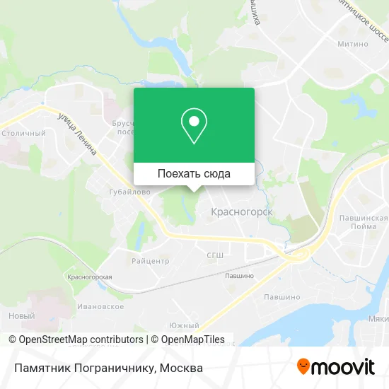 Карта Памятник Пограничнику