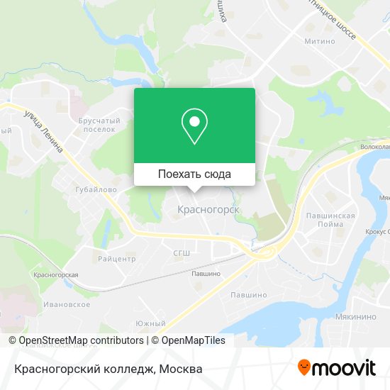 Карта Красногорский колледж