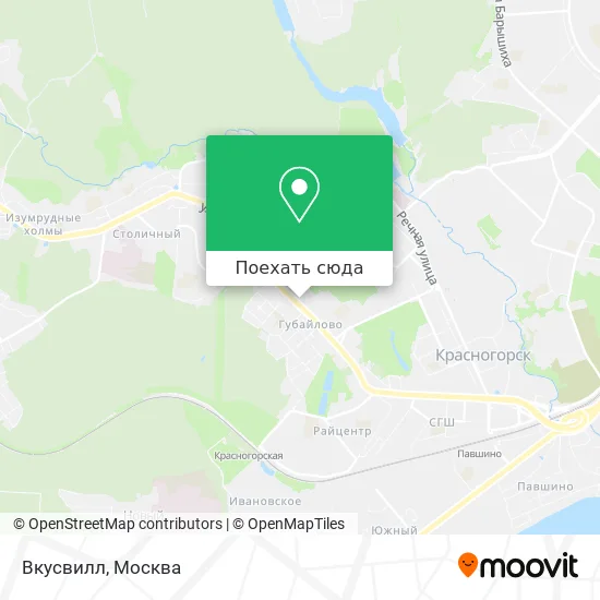 Карта Вкусвилл