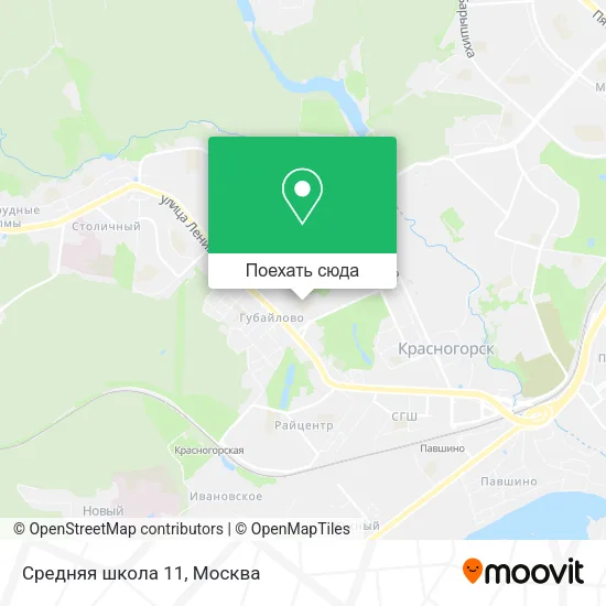 Карта Средняя школа 11