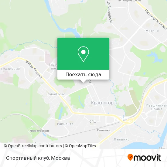 Карта Спортивный клуб