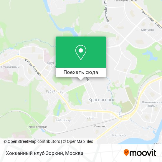 Карта Хоккейный клуб Зоркий