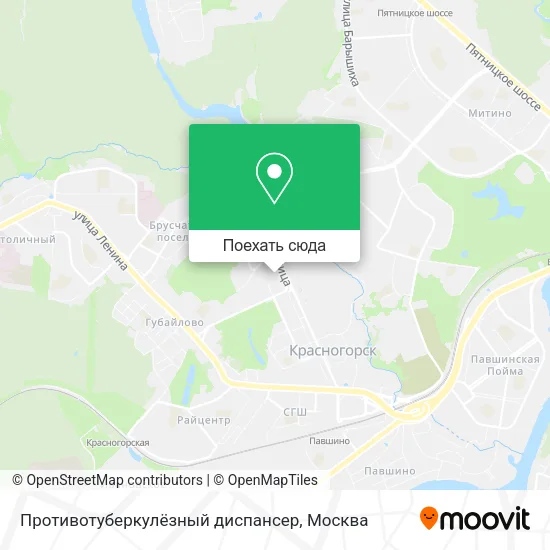 Карта Противотуберкулёзный диспансер