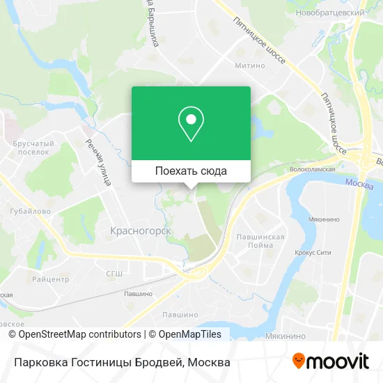 Карта Парковка Гостиницы Бродвей