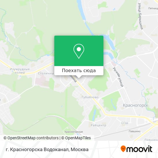 Карта г. Красногорска Водоканал
