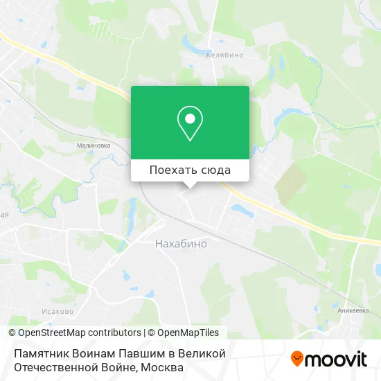 Карта Памятник Воинам Павшим в Великой Отечественной Войне