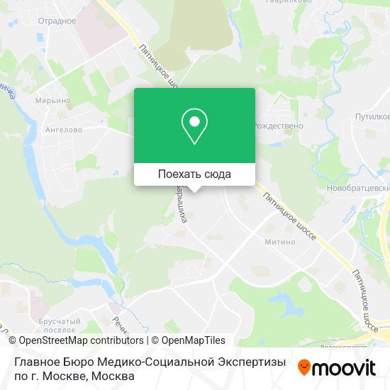 Карта Главное Бюро Медико-Социальной Экспертизы по г. Москве