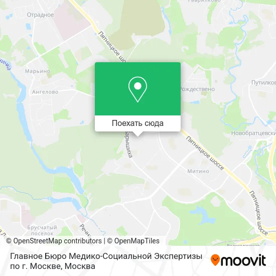 Карта Главное Бюро Медико-Социальной Экспертизы по г. Москве