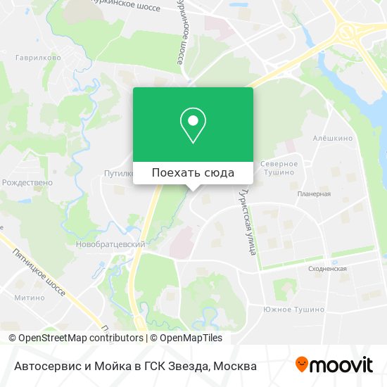 Карта Автосервис и Мойка в ГСК Звезда
