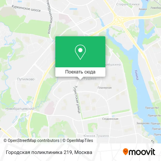 Карта Городская поликлиника 219