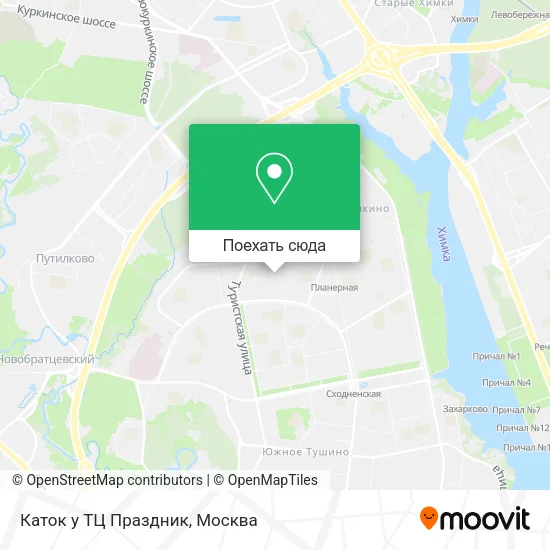 Карта Каток у ТЦ Праздник