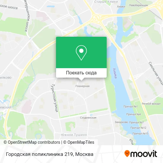 Карта Городская поликлиника 219
