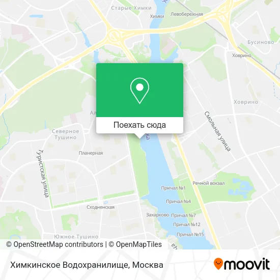 Карта Химкинское Водохранилище