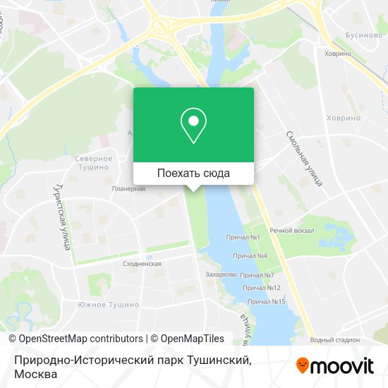 Карта Природно-Исторический парк Тушинский