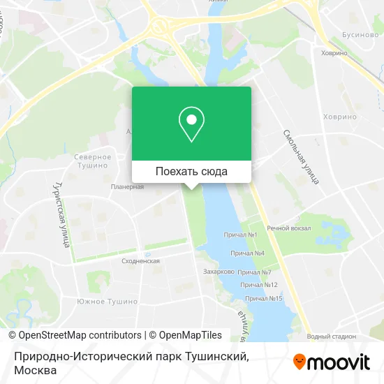 Карта Природно-Исторический парк Тушинский