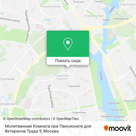 Карта Молитвенная Комната при Пансионате для Ветеранов Труда 9