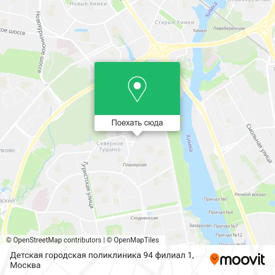 Карта Детская городская поликлиника 94 филиал 1