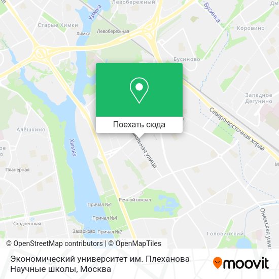Карта Экономический университет им. Плеханова Научные школы