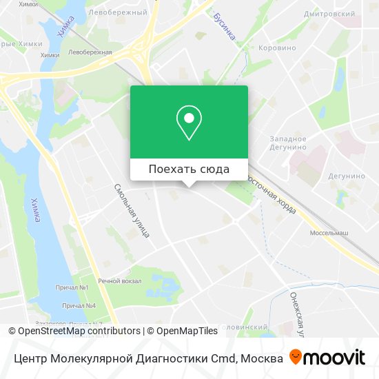 Карта Центр Молекулярной Диагностики Cmd