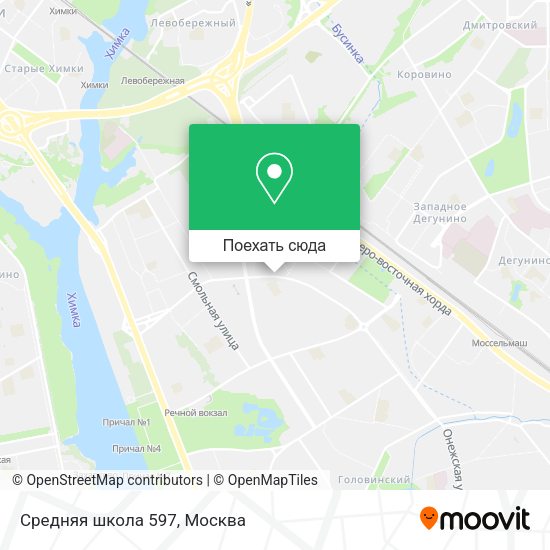 Карта Средняя школа 597