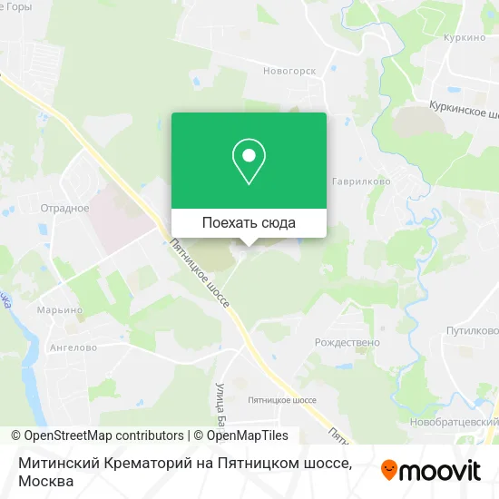 Карта Митинский Крематорий на Пятницком шоссе