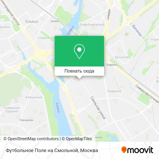 Карта Футбольное Поле на Смольной