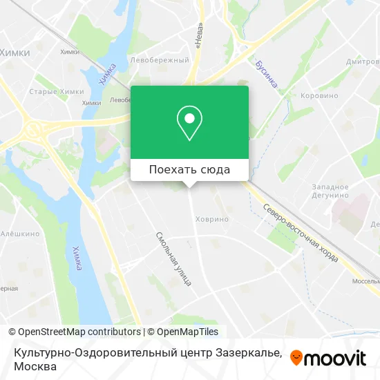Карта Культурно-Оздоровительный центр Зазеркалье