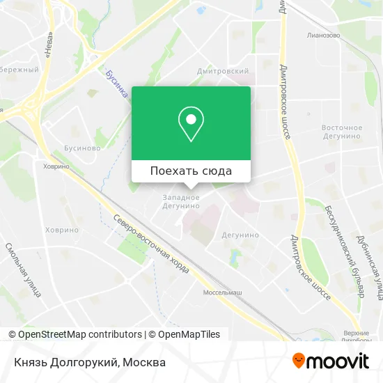 Карта Князь Долгорукий