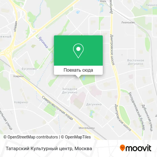 Карта Татарский Культурный центр