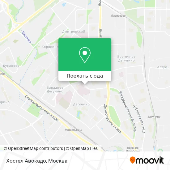 Карта Хостел Авокадо