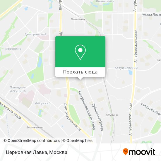 Карта Церковная Лавка